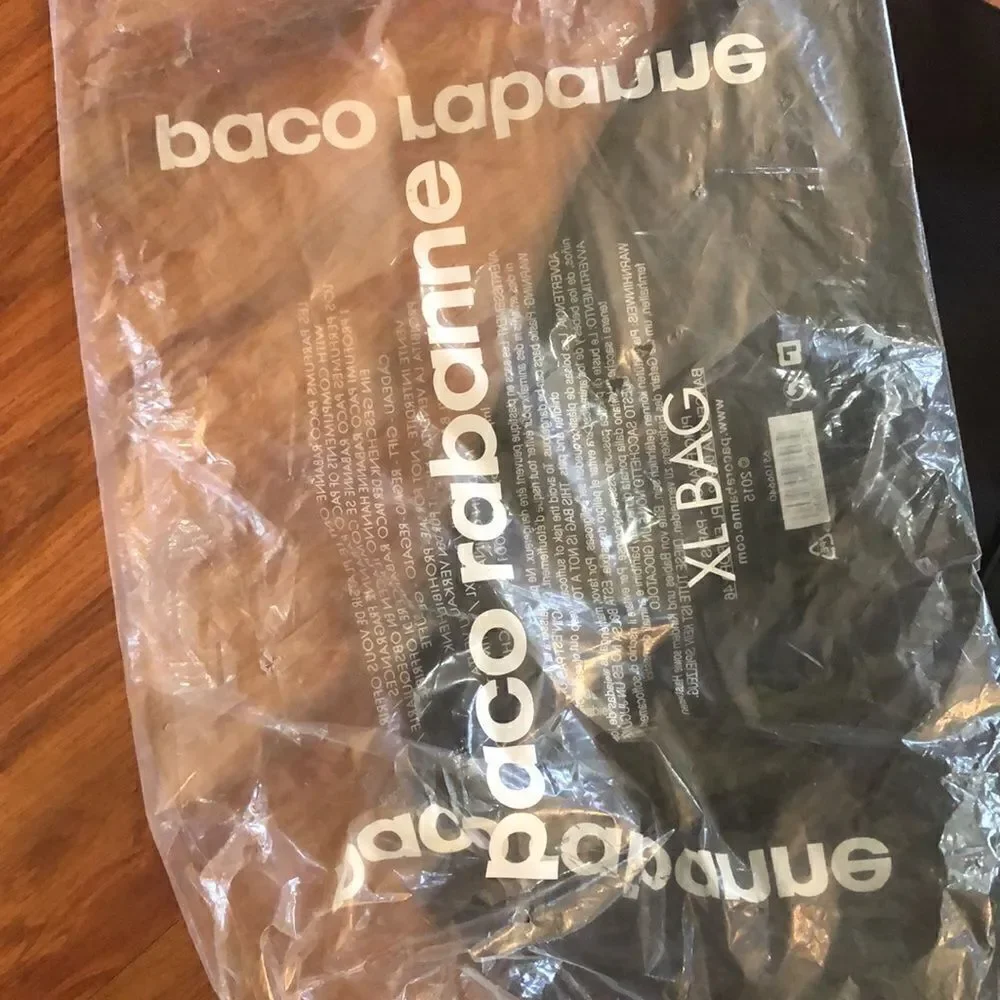 NEW Paco Rabanne XL Black duffel bag Carry bag travel bag